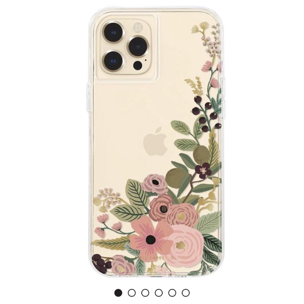 NWOT Rifle Paper Co. iphone 12/12 pro case - “clear garden party rose”